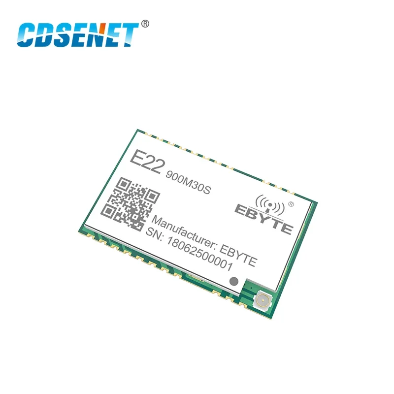 SX1262 1W Wireless Transceiver LoRa 915MHz E22-900M30S SMD Stamp Hole IPEX Antenna 850-930MHz TCXO rf Transmitter and Receiver