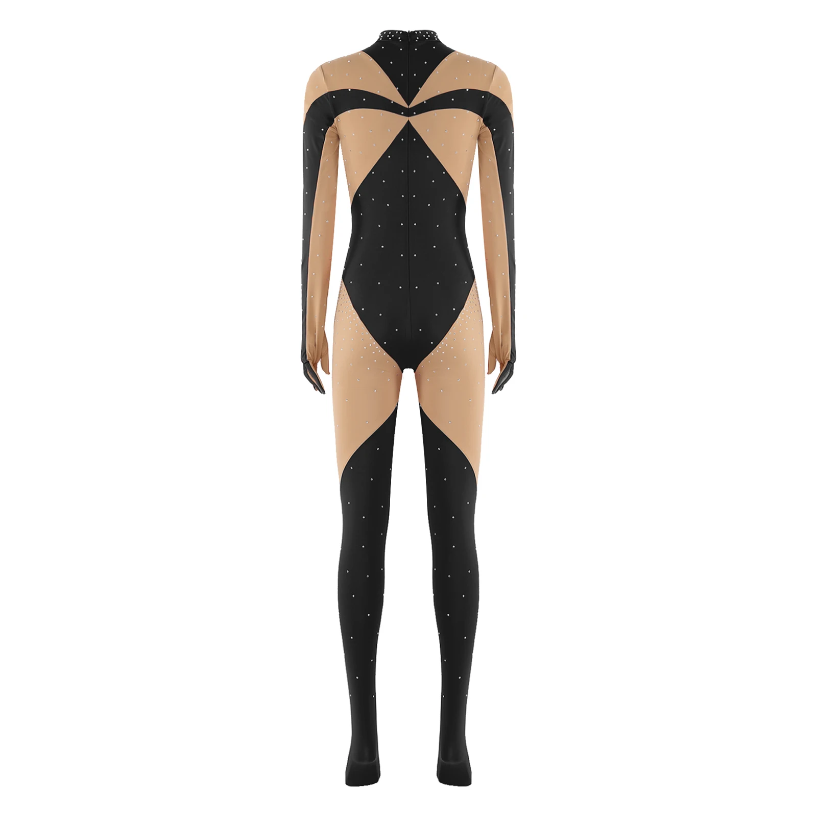 ملابس رقص تشاتشا اللاتينية للتزلج على الجليد ملابس نسائية للتزلج على الجليد من حجر الراين بدلة ترتر شرابة جمباز يوتار