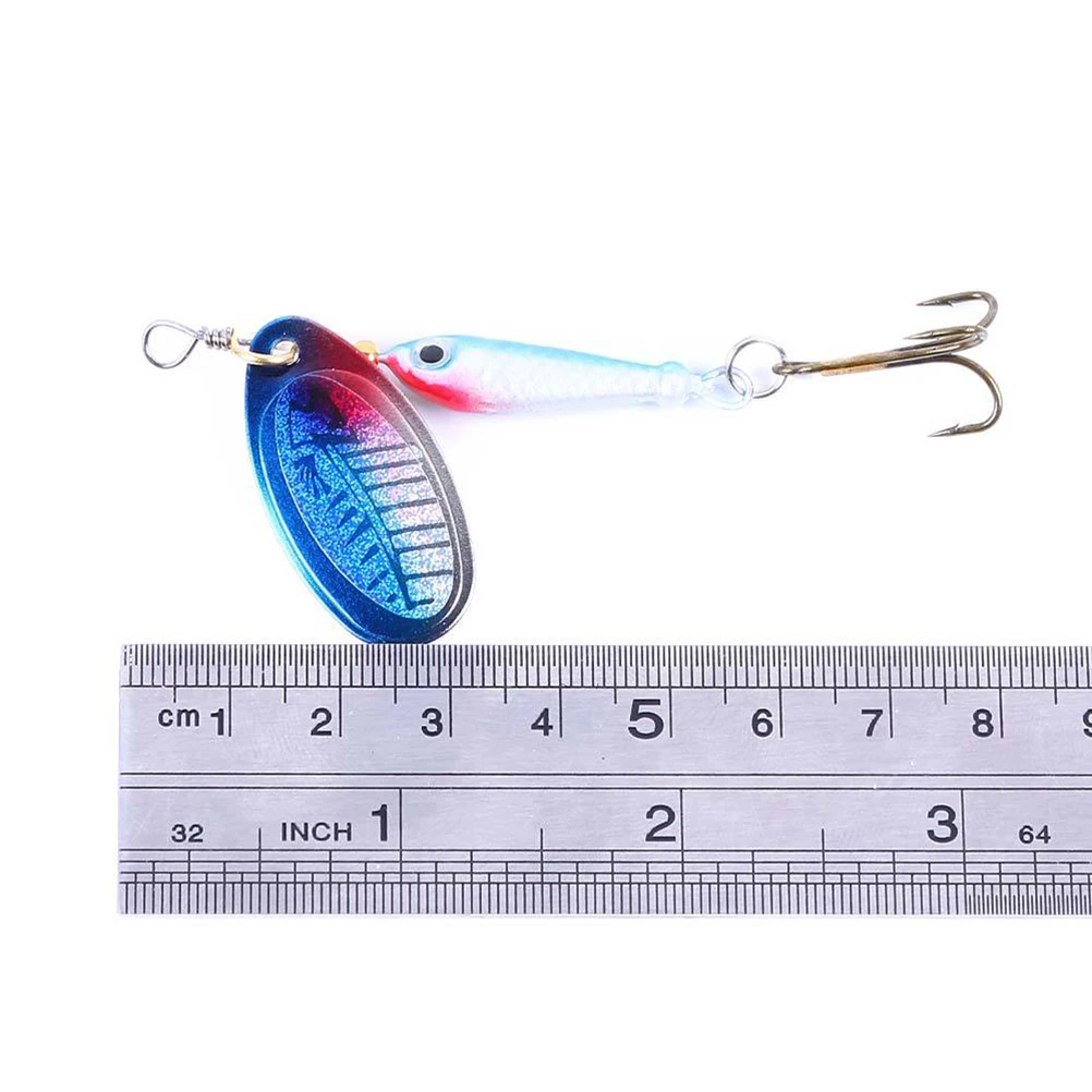 

5pcs Colorful Spinning Lure Baits Metal Creative Fish Shape Tackle Accessories Reusable Long Term Fishing