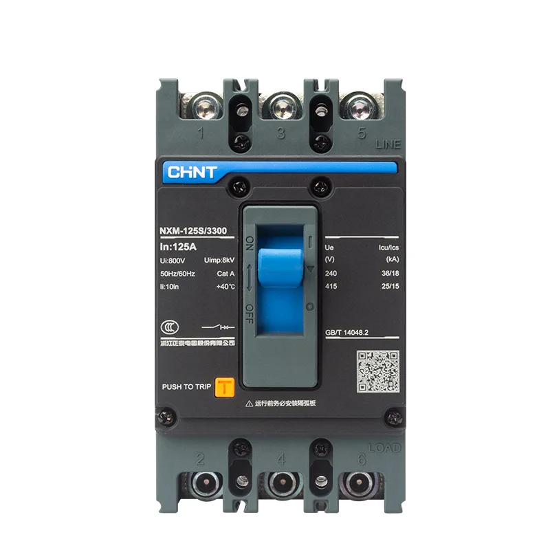 

Chint Kunlun Series NXM Molded Case Circuit Breaker NXM-125S/3300 3P Molded Case 125A 100A