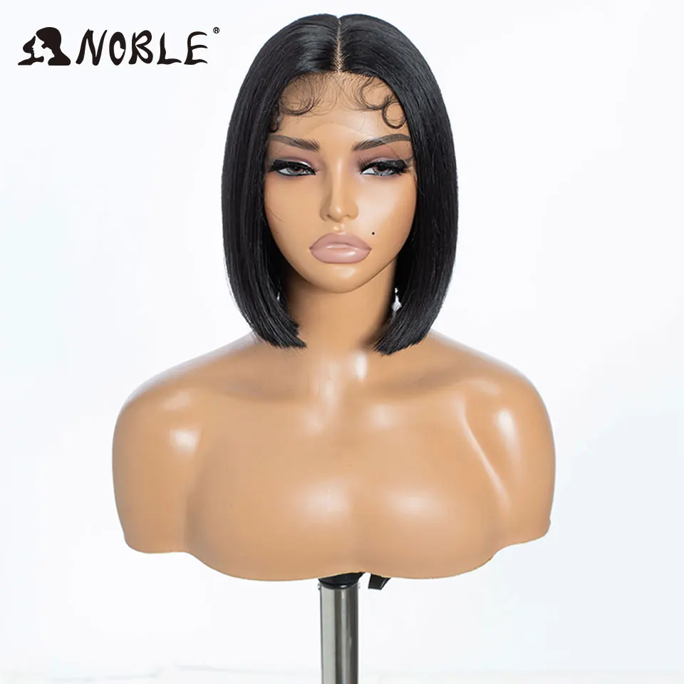 Noble Straight Bob Wig Lace Front Synthetic Hair Wig Short Bob 10 Inch Glueless Bob Hair Wig For Women Synthetic Lace Front Wig