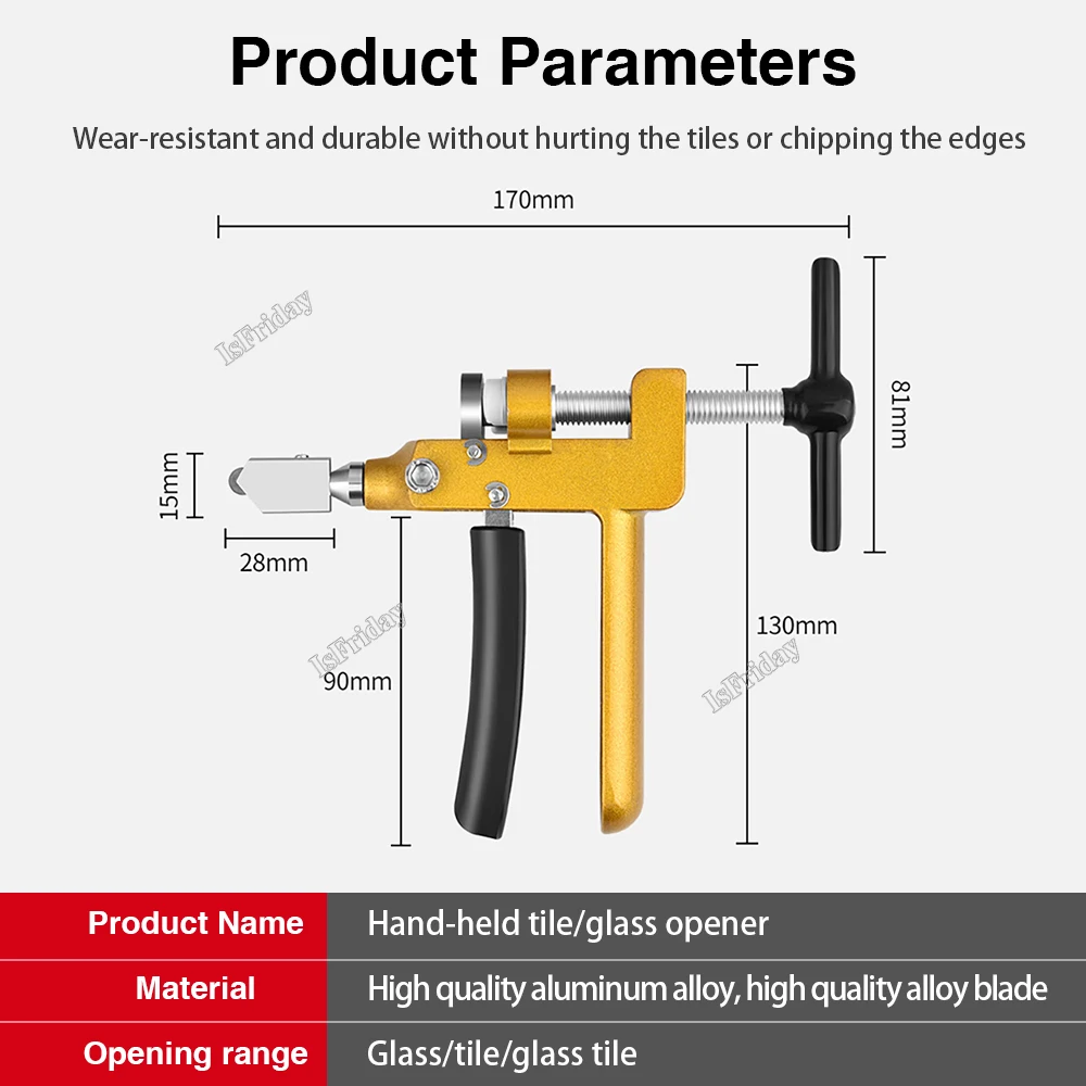 Glass Tile Opener Glass Ceramic Tile Cutter with Knife Wheel Diamond Roller Cutter Cutting Machine Opener Breaker Tools Accessor