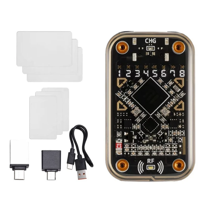 

B34B-For Chameleon Ultra RFID Smart Chip Reader+3Xcuid/UID Card Contactless Smart Card Emulator 125Khz 13.56Mhz Badge Decode