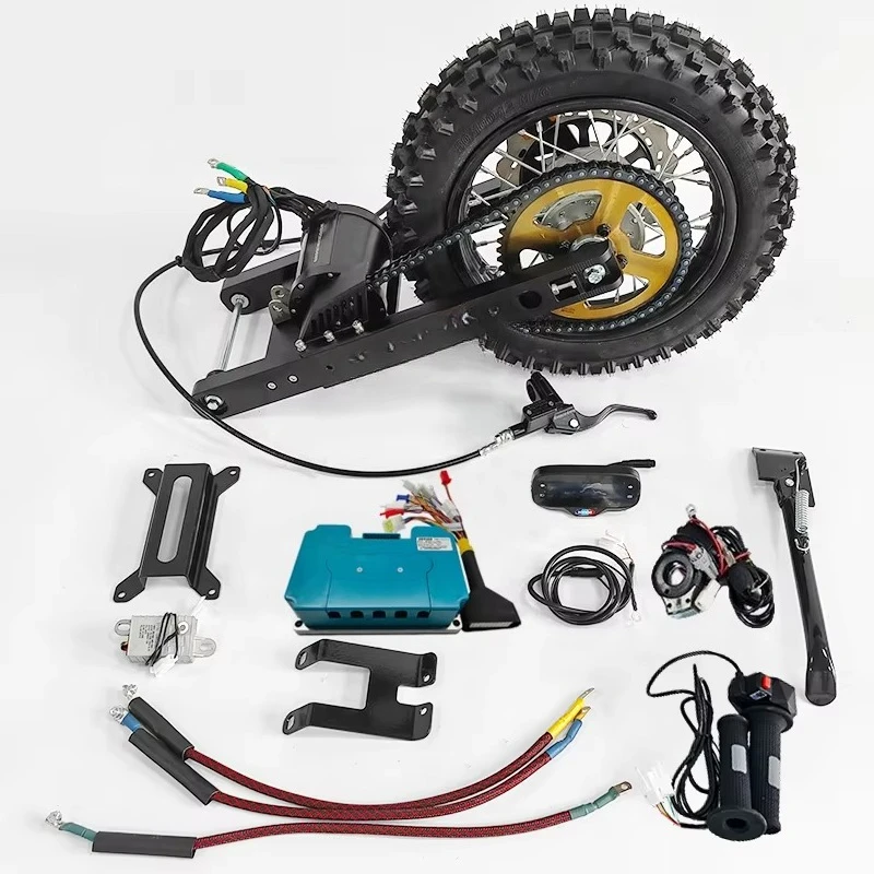 FW11 SOTION Electric Middrive Swing Arm Brushless Motor Wheel 72V 5KW Durable 72450 Controller Kit for Electric Bike