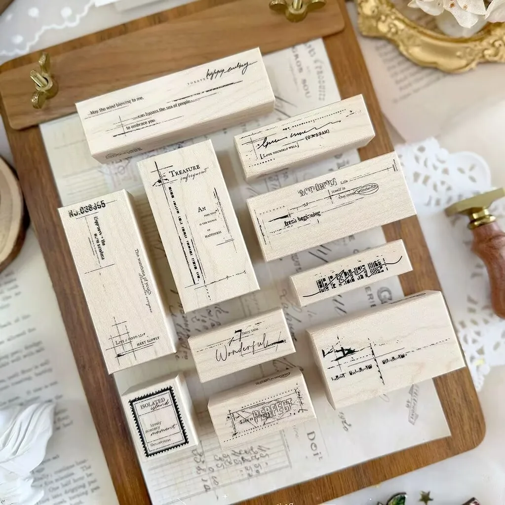 YiYing Studio Vintage The Hope From رسالة ختم مطاطي خشبي لصنع بطاقات ألبوم الصور بنفسك #1