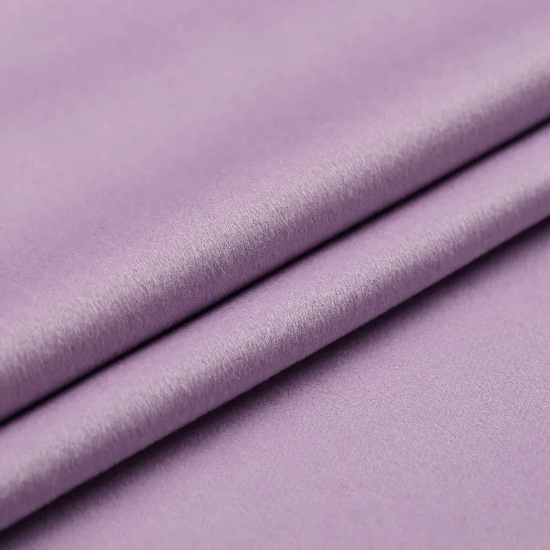 Soft light purple double-sided plush coat fabric autumn and winter clove