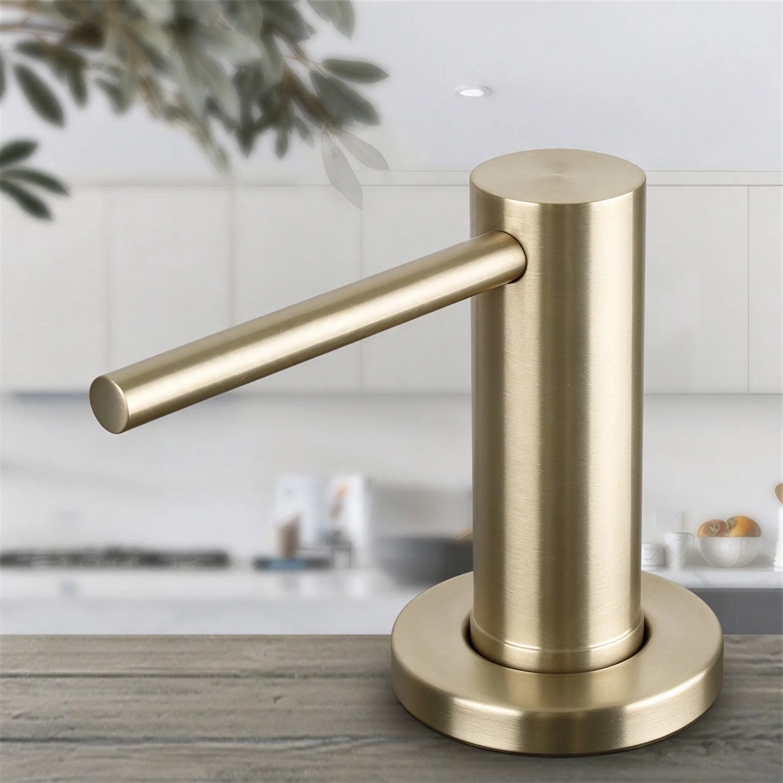Solid 304 Stainless Steel Soap Dispenser for Dish Washing Kitchen Sink Detergent Dispenser with Bottle /Tube Golden Black Silver