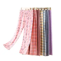 Newest Spring Women Long Pants Sleep Pant Casual Soft Loose M-4XL Female Bottoms With Two Pockets