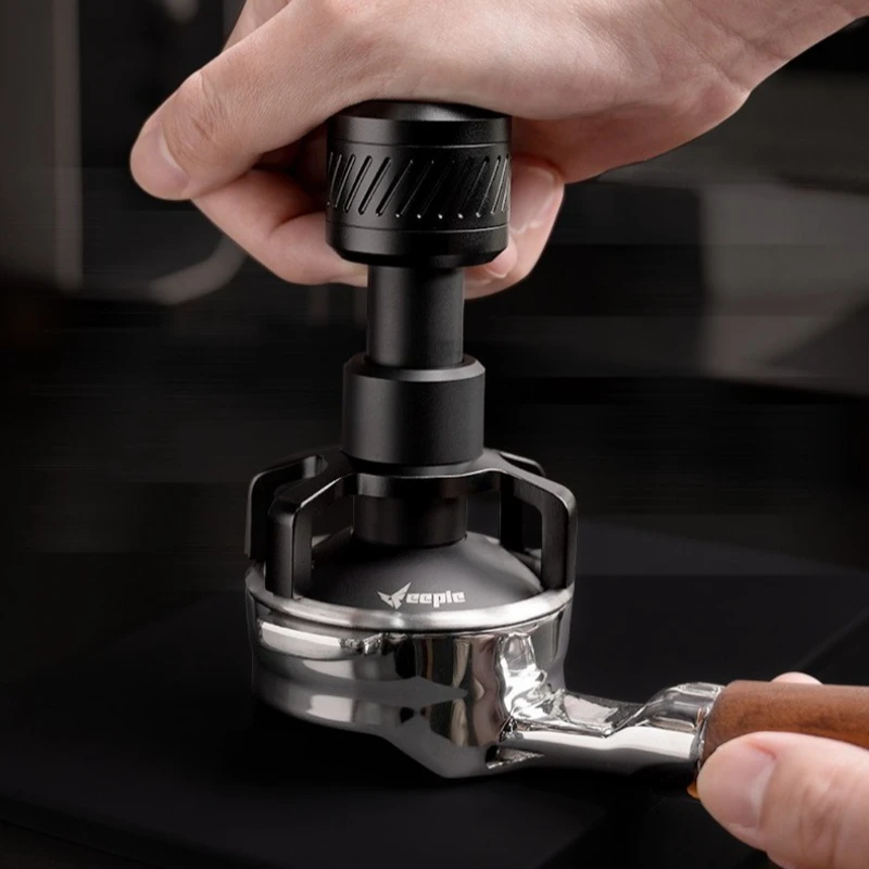 58.5MM Impact Coffee Tamper Without Powder Clamping Constant Force Powder Pressing Device Sound Feedback Espresso Powder Hammer