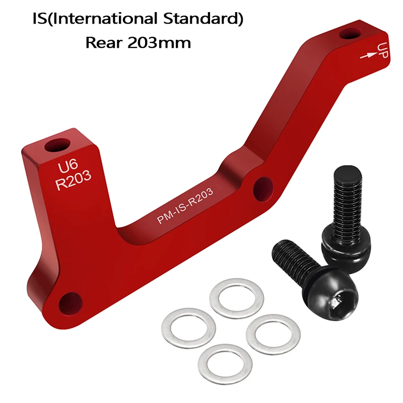 BUCKLOS Fahrrad-Scheibenbremsenadapter IS PM Fahrrad-Scheibenbremsenhalterung für 180/203MM Fahrradbremsen Bremssatteladapter mit Schrauben – Detail 25