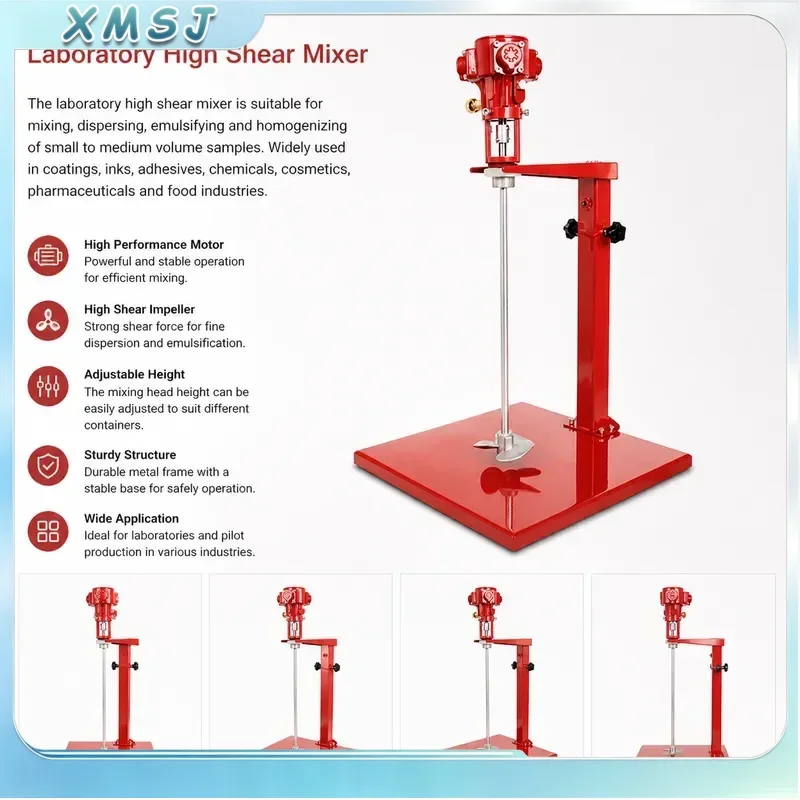 20L Pneumatic Paint Mixer Stirrer Air Powered Liquid Agitator Lifting Hand Held Coating Mixing Machine 2600r/min High Speed