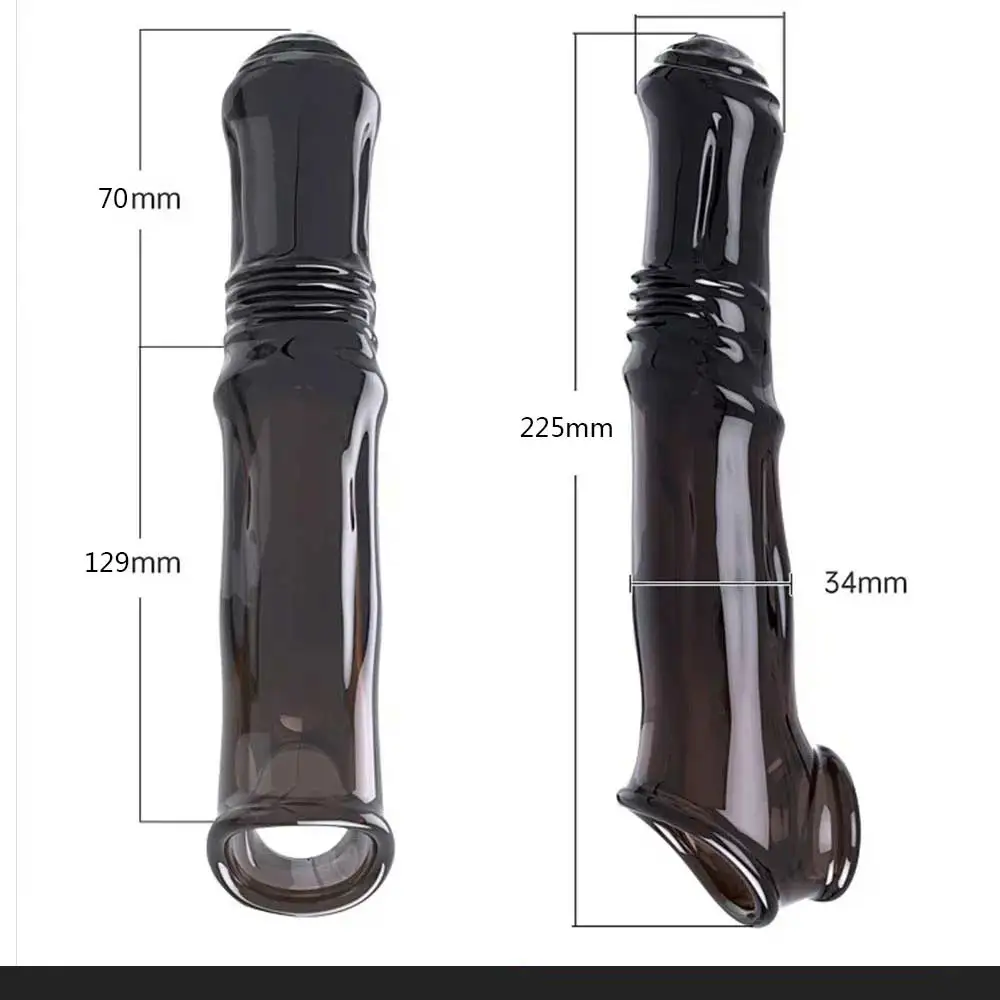 Reusable Penis Extender Cock Horse Rings Delay Ejaculation Penis Sex Toys For Men  Sleeve Condoms for Men Delay  Glans Cover