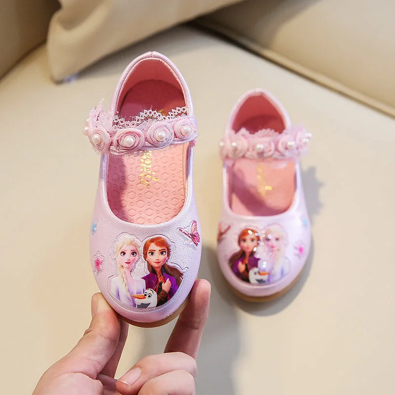 Disney Children Frozen Princess Sophia Girl Casual non-slip Soft Bottom Shoes Flats Kids New Casual Shoes Wedding Party Sandall