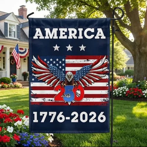 America 250th Anniversary United States Semiquincentenni House Flag, Garden Flag OOV IIC