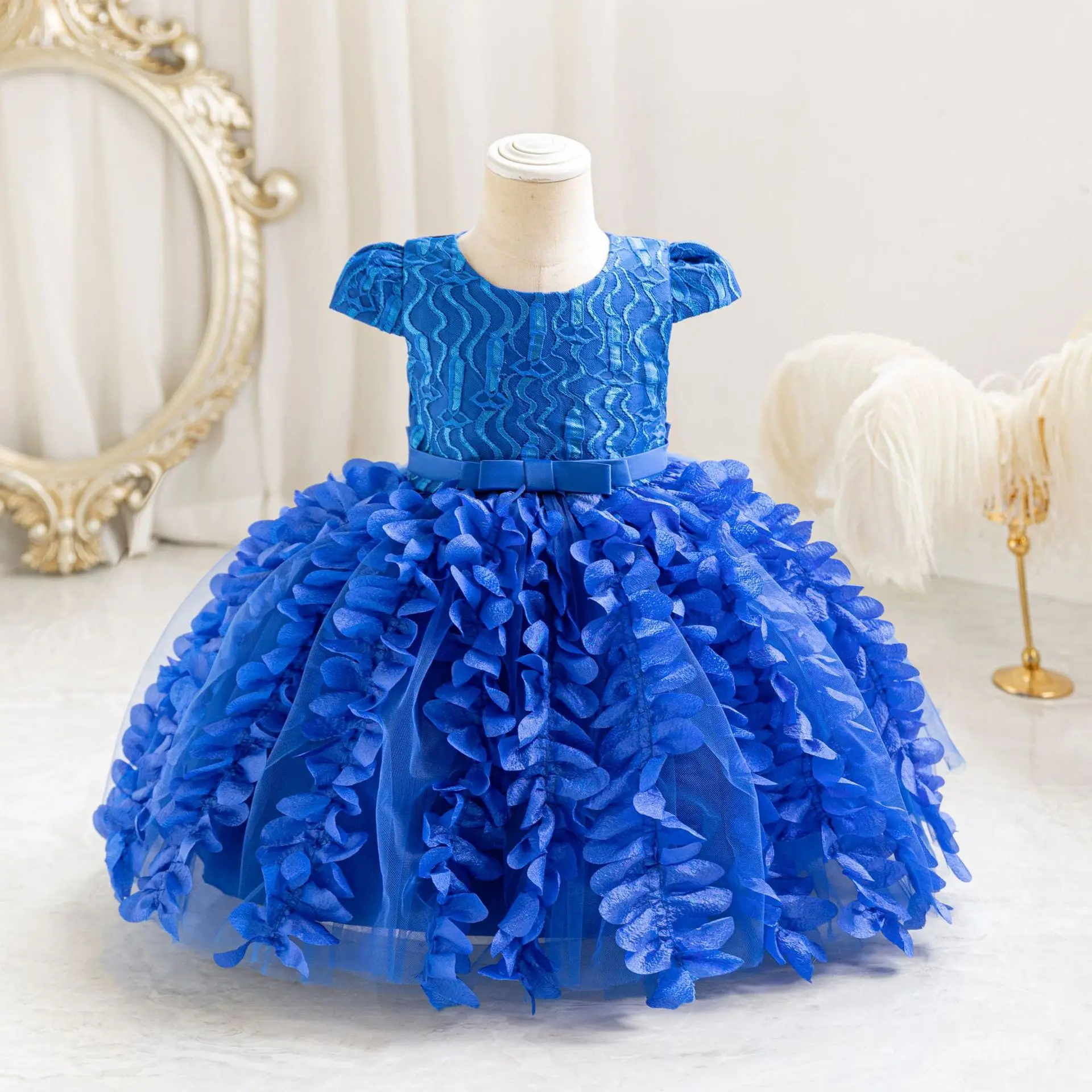 Michela Fashion Toddler Baby Toddler Ruffled Flower Girl Birthday Party Pageant Dance Party Ball Gown