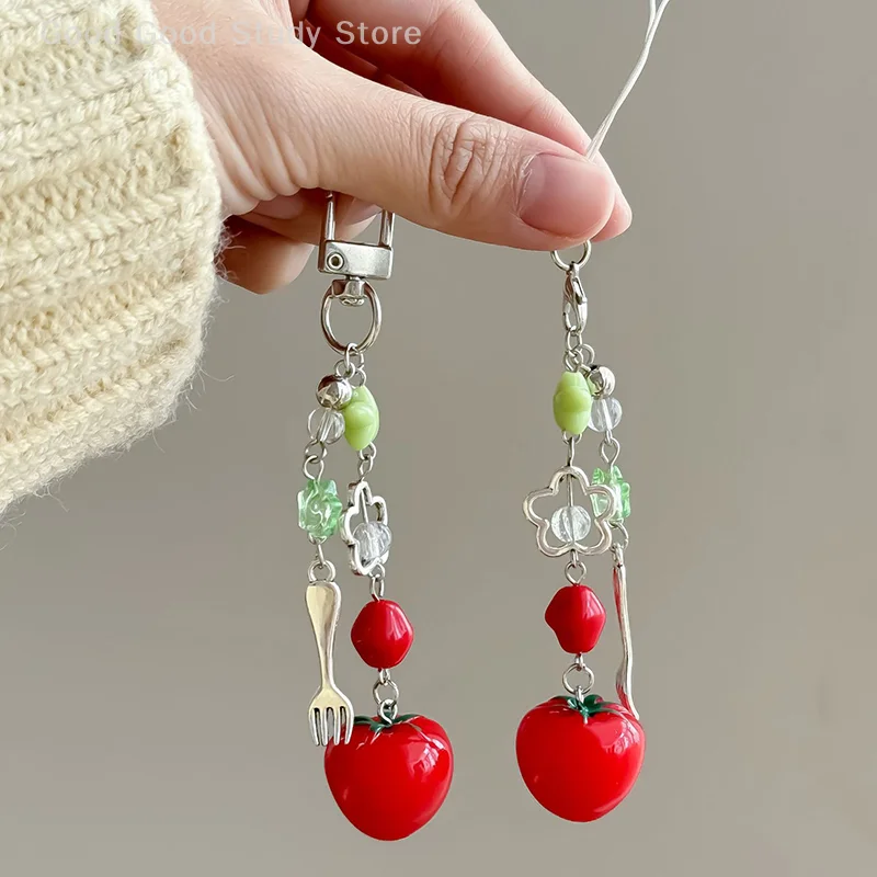 Creative Four-leaf Clover Fortune Keychain Car Key Ring Pendant Cute Keychain Exquisite Backpack Decoration Accessories Gifts