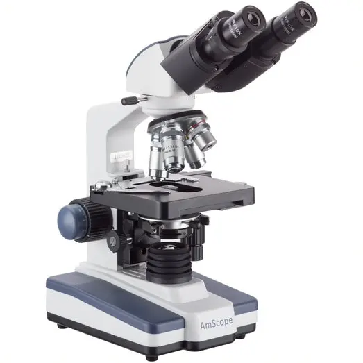 AmScope 40X-2500X LED Lab Binocular Compound Microscope W/ 3D Stage