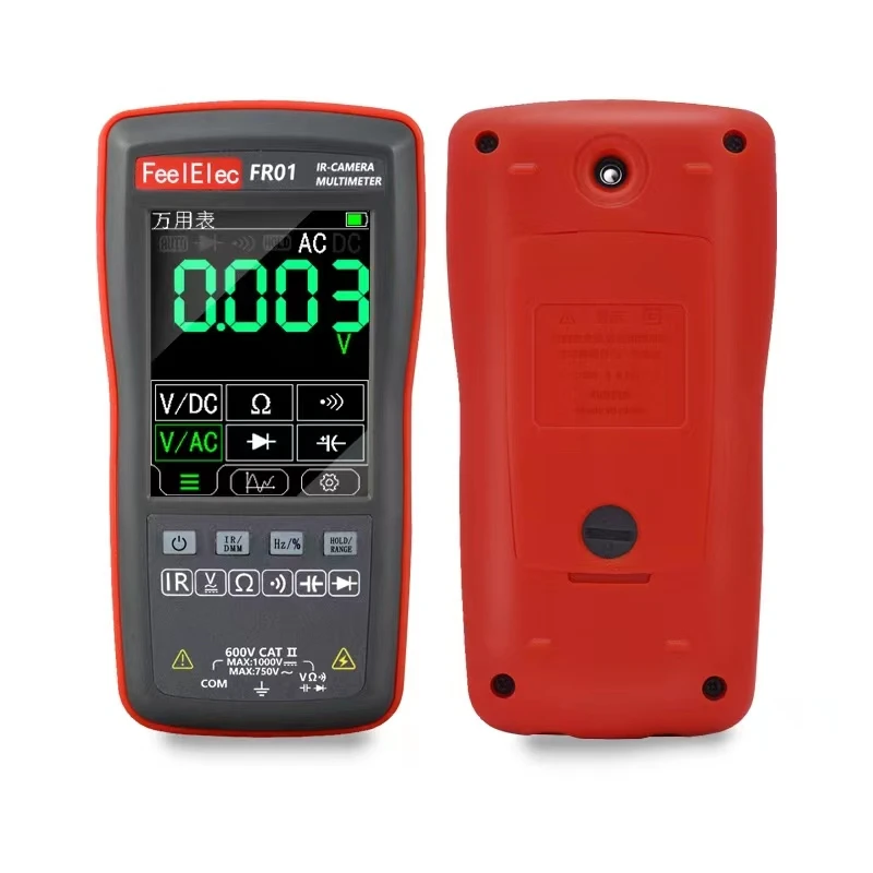 Advanced FR01C Multimeter IR-Camera Thermal Imaging Pixel 90*120 for Industrial Circuit Board Floor Heating maintenance DC AC