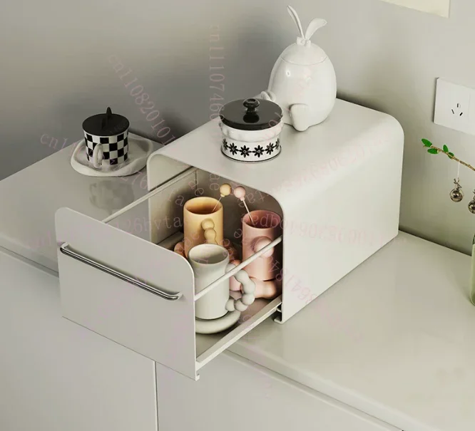 Storage Rack Double-layer Teacup Holder Tea Set Storage Rack Drain Tray Household Desktop Water Cup