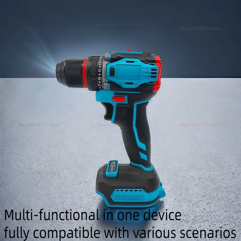 10 مللي متر مفك مثقاب كهربائي بدون فرشاة 2-Speed اللاسلكي تأثير أداة السلطة للمنزل GarageDIY18V بطارية متوافقة مع لا بطارية