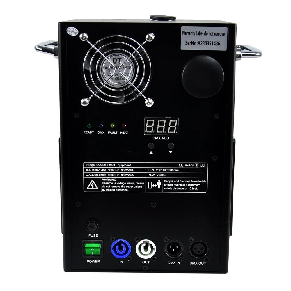 900W High Power Upward Stage Cold Spark Machine – Aluminum Alloy Housing, Cleaning Function, DMX Remote for Events