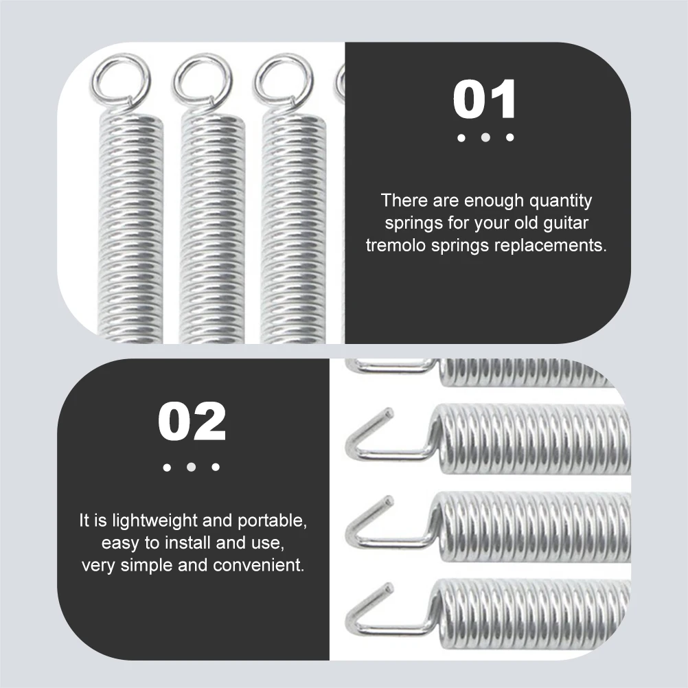 

6 Pcs Roller Retro Tremolo Board Electric Guitar Accessory Nickel-plated Spring Claw