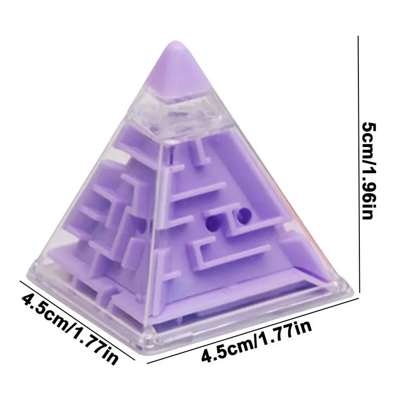 Kid 3D Maze Pyramid Magic Cube Puzzle Rolling Ball Labyrinth Game Educational Toys for Children