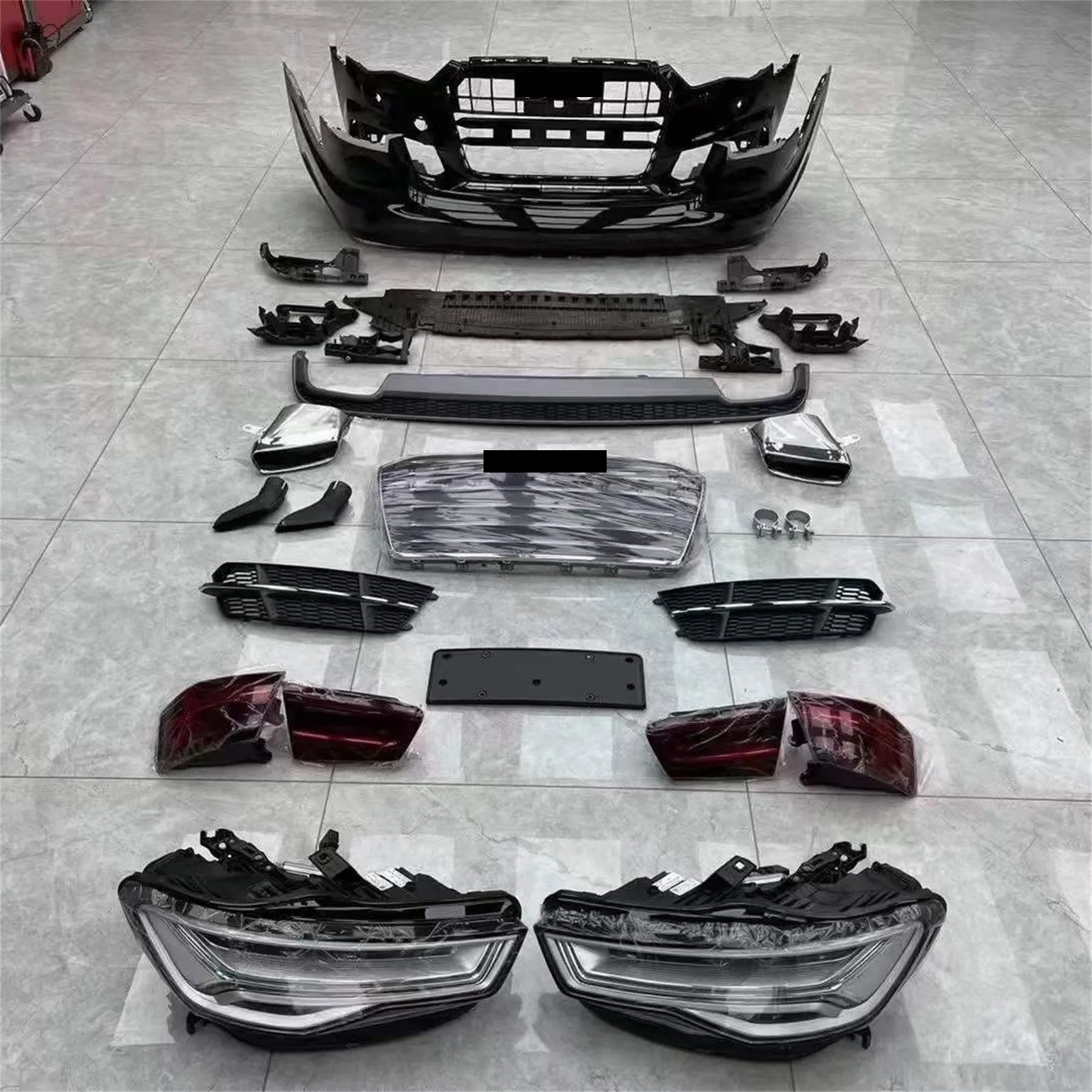 Car Front bumper surrounded Body kit for Audi A6 C7 12-15 modified 16-18 Headlight taillight grille frame cover