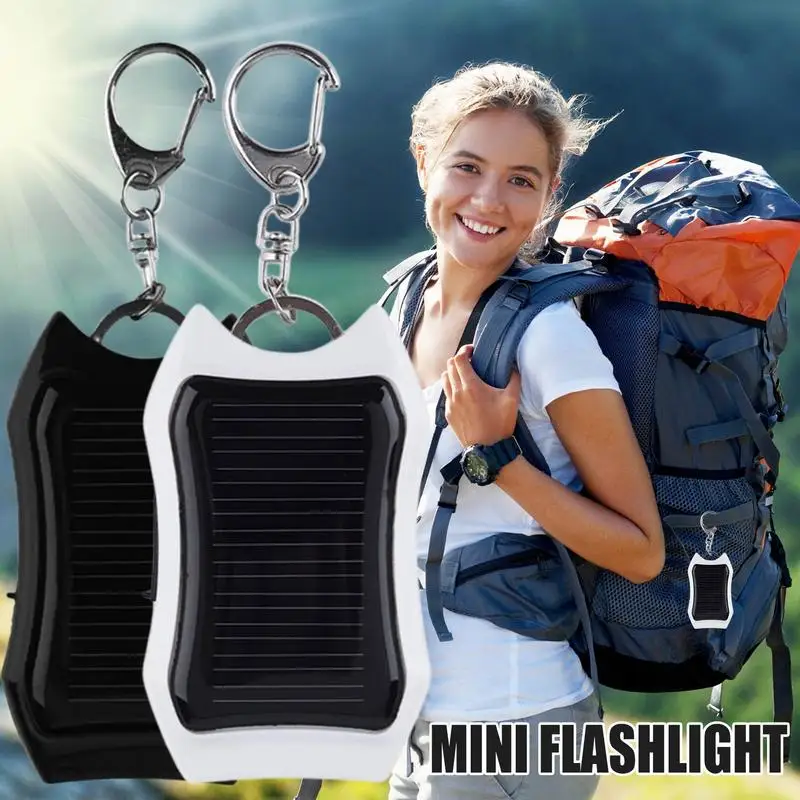 

1500mAh Solar Power Bank Super with LED Flashlight Fast Charging Outdoor Power Bank Keychain For Camping Survival Gear RV