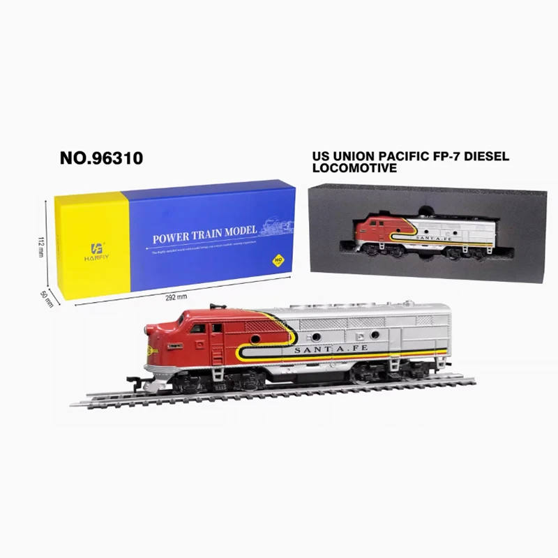 HO Scale HF 1:87 Union Pacific FP-7 Diesel Locomotive Train Model With Power Adult Collection Static Display Toys