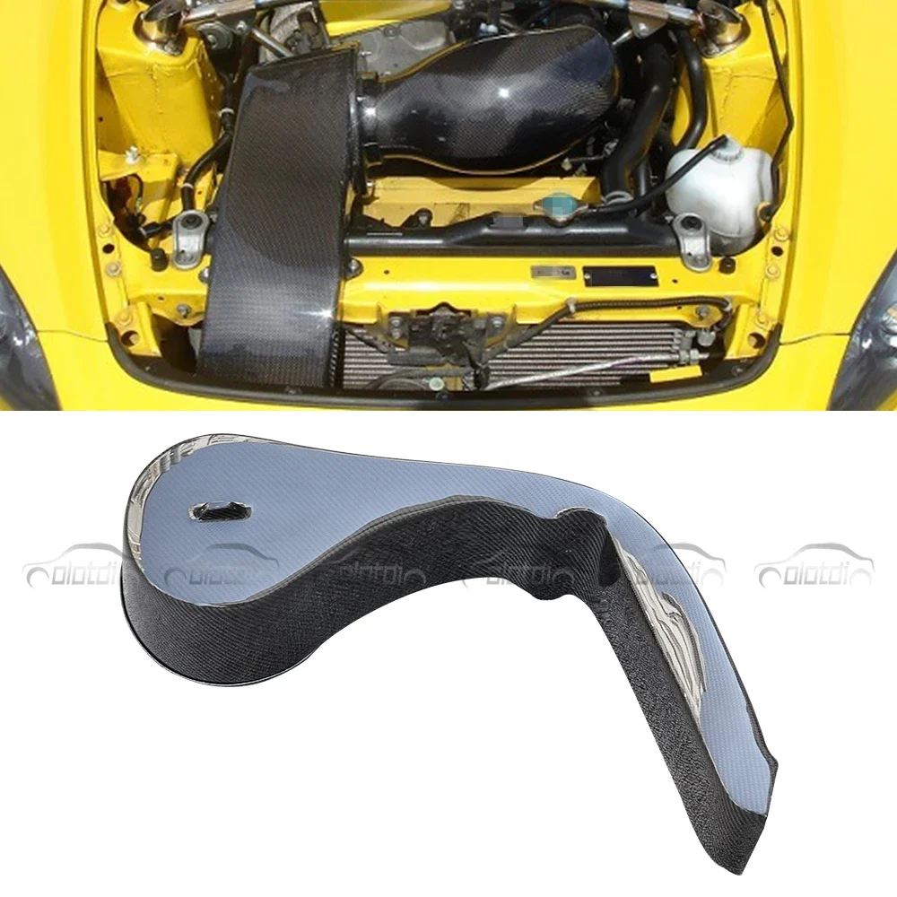 New Carbon Fiber Engine Air Intake Vent round Pipe For Honda S2000 AP1 AP2 Car Accessories Compatible with 2004+ Models