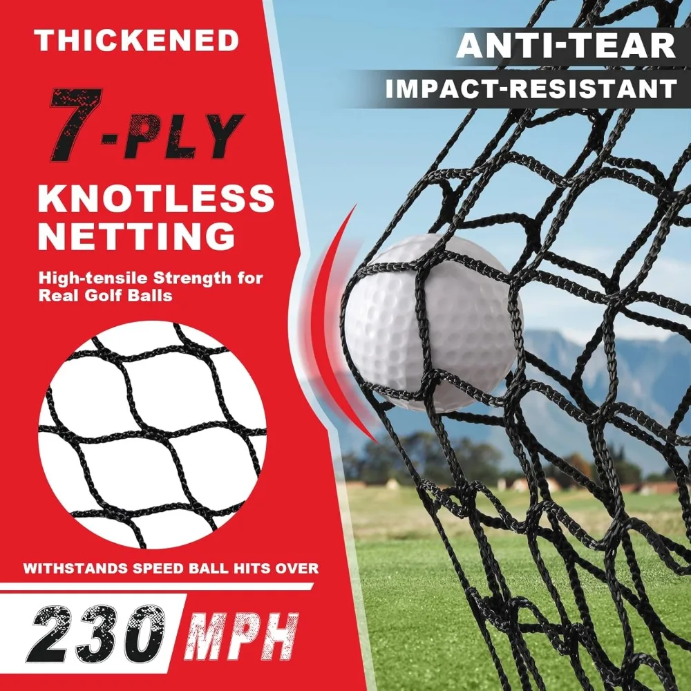 

US Shipping 10x7ft Golf Practice Hitting Net Heavy Duty with Mat Outdoor Indoor Driving Chipping Training Net Noise Reduce