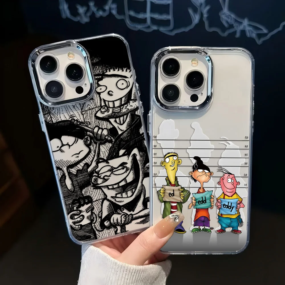 حافظة هاتف كارتونية E-Ed Edd N Eddy لهاتف آيفون 17 16e 16 15 14 13 12 11 mini Pro Max X XR XSMAX 8 Air Plus غطاء ناعم شفاف #2