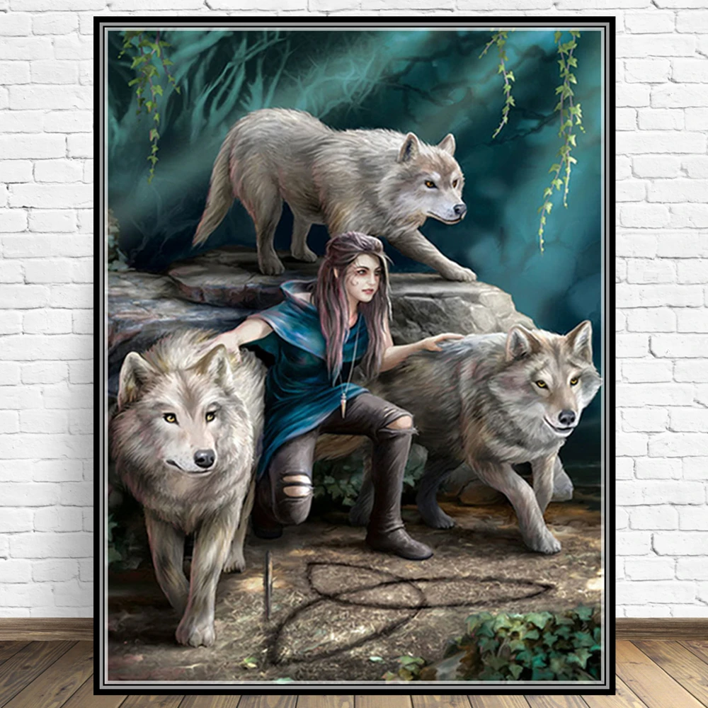 

Scenic Beauty Wolf DIY 5D Diamond Painting Full Drill Square Round Embroidery Mosaic Art Picture Of Rhinestones Home Decor Gifts