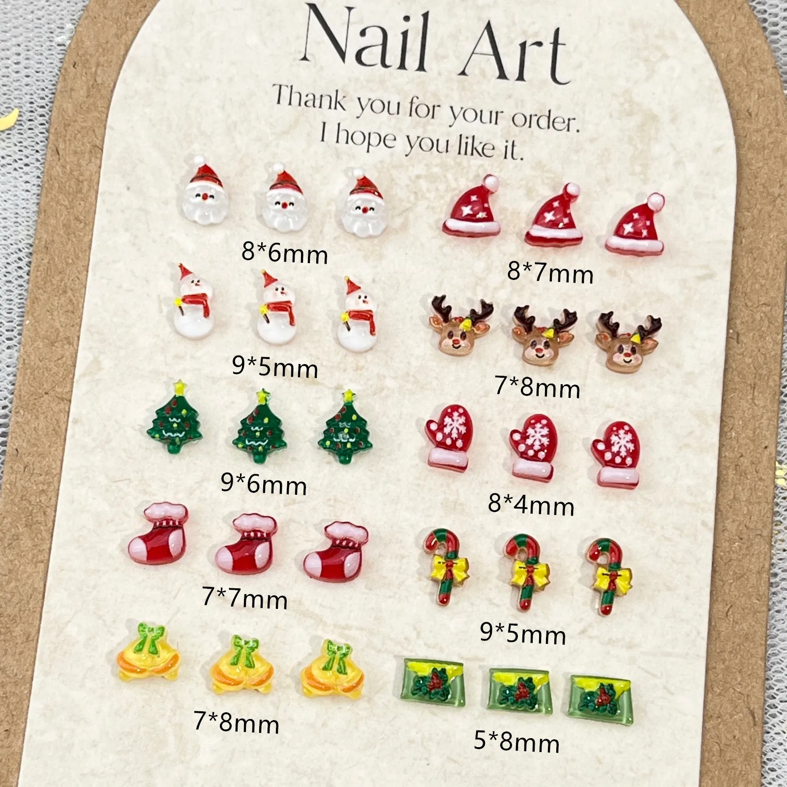 10 pz Mini Cartoon Unghie Invernali Pendenti E Ciondoli Bulk Carino Cappello Di Natale Pupazzo di Neve Regali Resina Unghie 3D Decoracion Unghie FAI DA TE Unghie artistiche Accessori