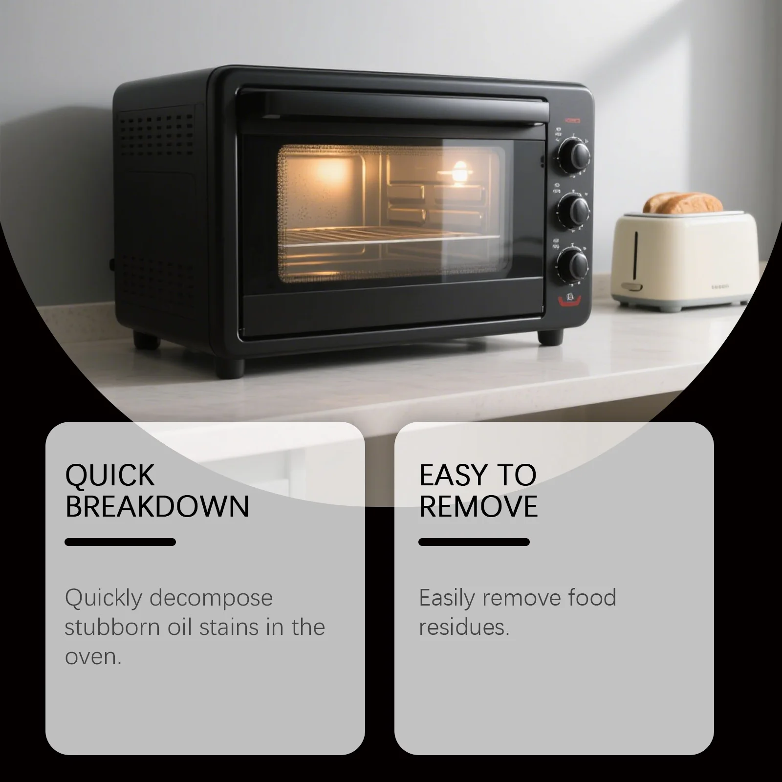 Oven and Grill Cleaner - Daily Convenient Cleaning for Household Kitchen Oven and BBQ Grease, Efficient Degreasing Formula
