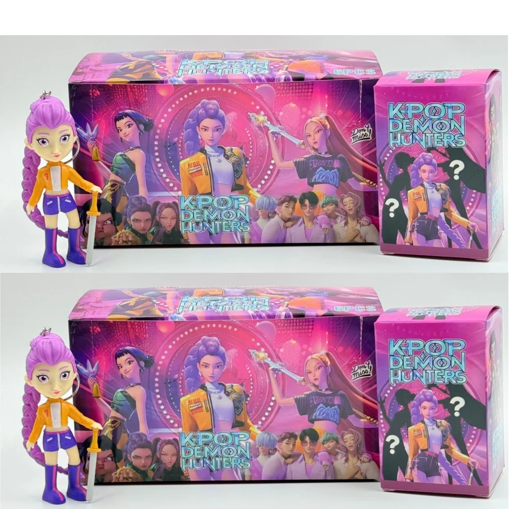 

Горячая аниме-фигурка K-pop «Охотники на демонов» с коробкой Kawaii, подарки для мальчиков и девочек для детей, фанатов, Хэллоуин, Рождественская фигурка, декоративные подарки