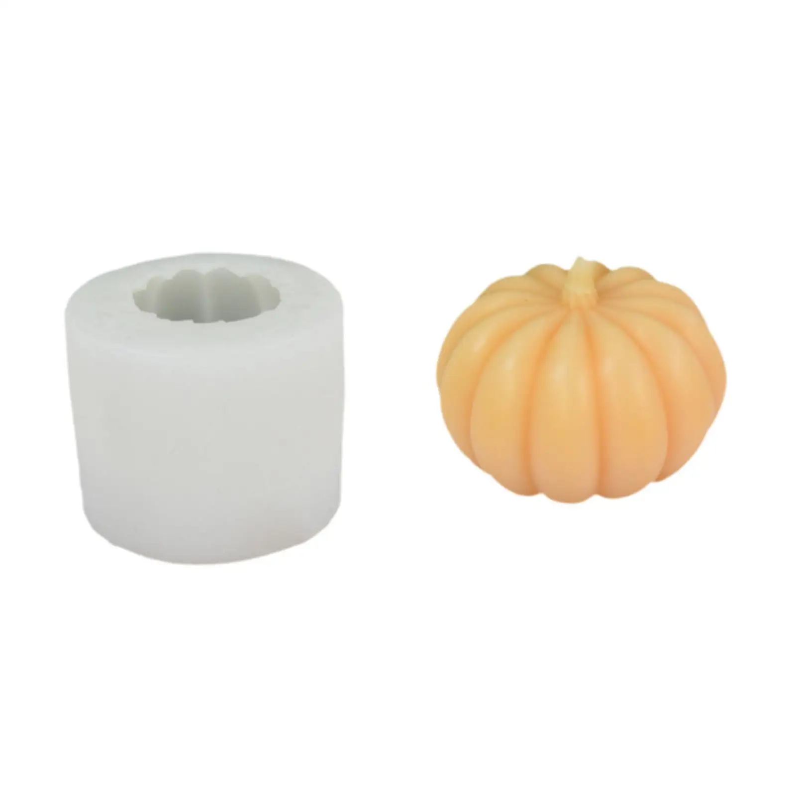 Silicone Pumpkin Candle Model Clay Gypsum Model DIY Home Decoration Desktop Creative Art Candle Soap Making Resin Casting