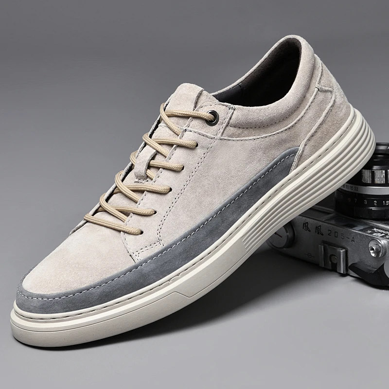 Heren Casual Schoenen Luxe Merk Designer Oxfords Schoenen Echt Leer Slijtvaste Comfortabele Sneakers Tennis Sportschoenen