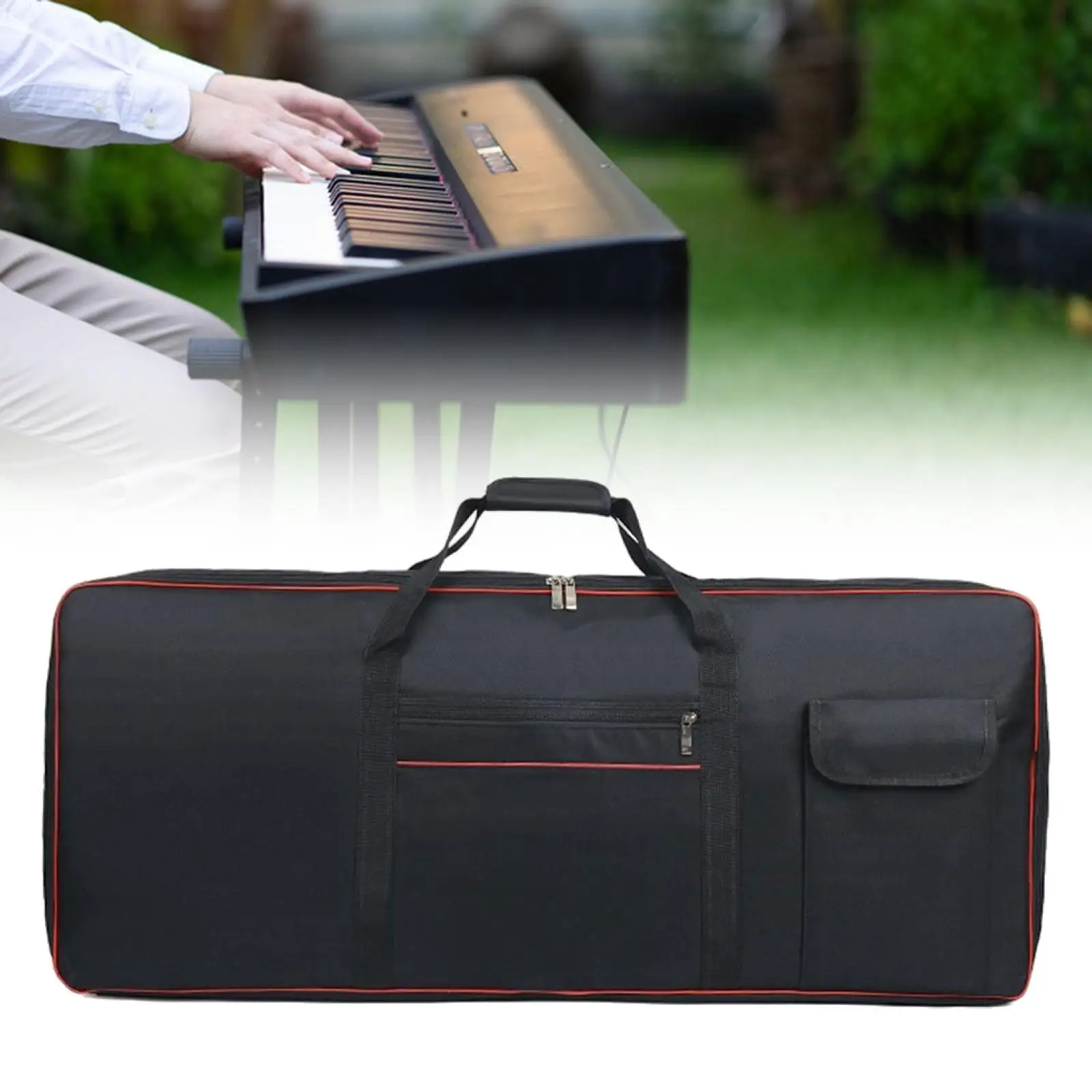 76 Key Keyboard Case Piano Bag Thick Portable Double Shoulder Backpack Electric Piano Case Backpack Keyboard Case for Concert