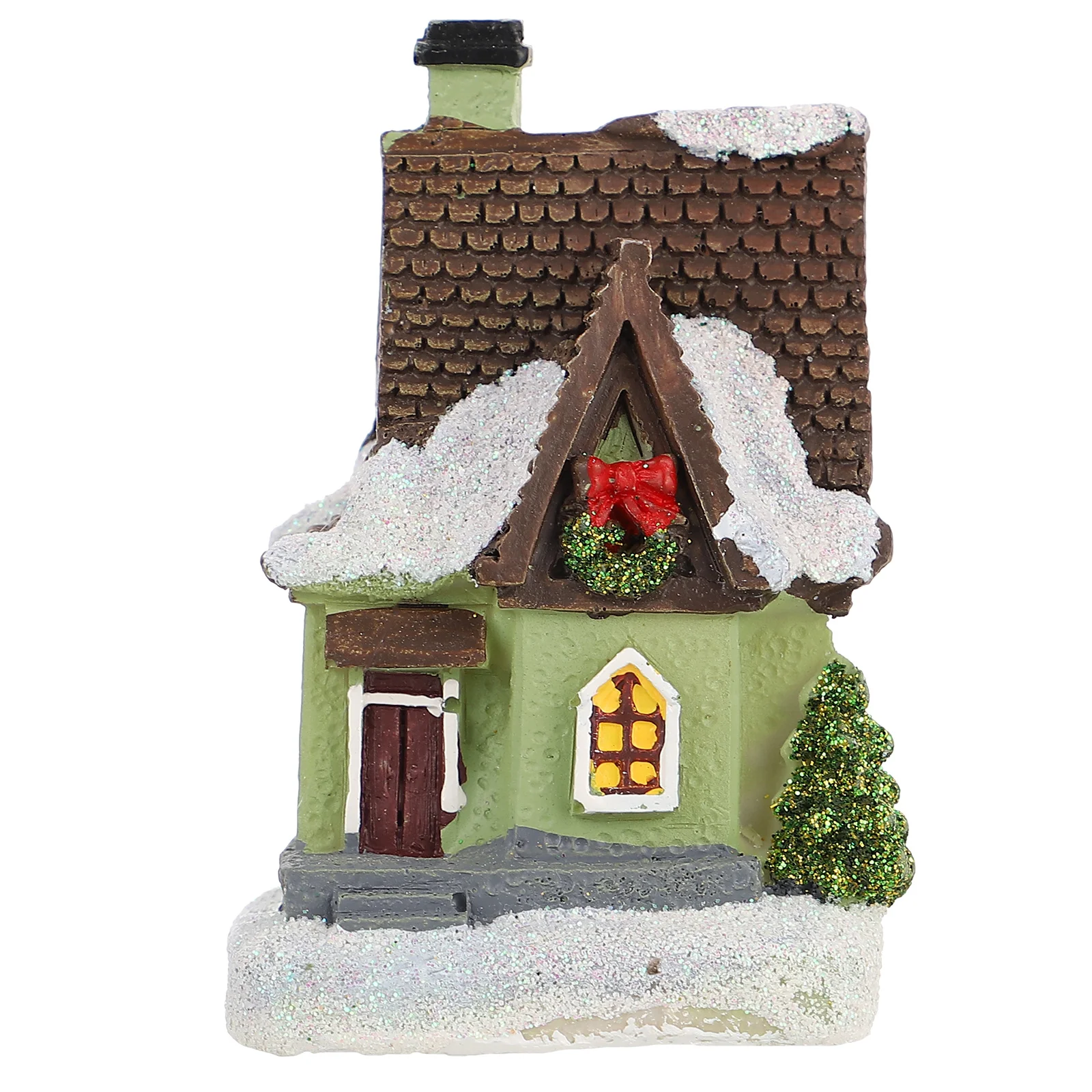 Weihnachts-Minihaus – betriebenes Harzhaus, Miniatur zum Ausmalen und Dekorieren für festliche Wärme