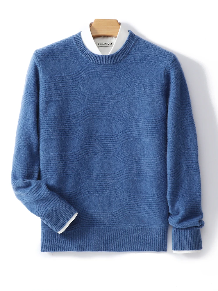 

Осень-зима, новый мужской вязаный шерстяной свитер, тонкий круглый пуловер Ne, трикотаж, модный Ci Casual Long Sve