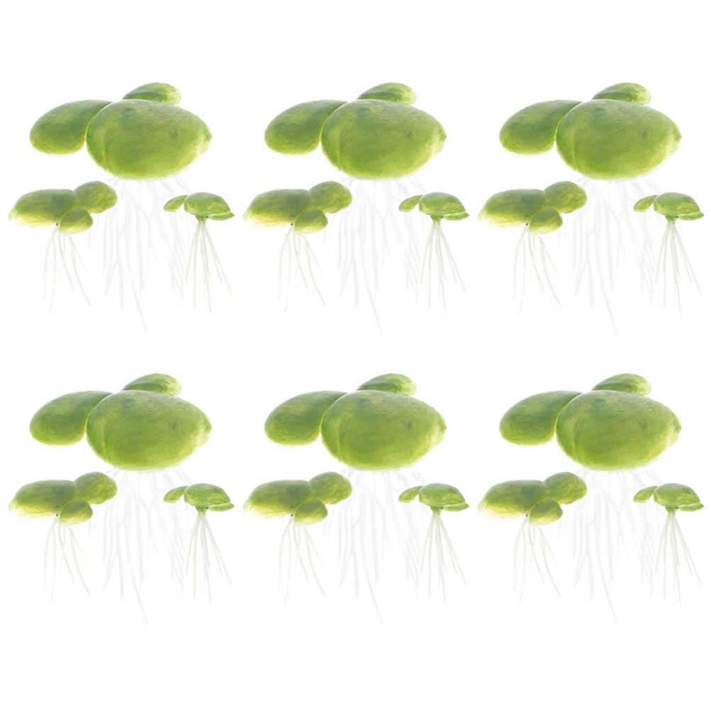 

18Pcs Fake Floating Duckweed Aquarium Plants Fish Tank Decor Simulation Artificial Water Plants for Aquarium Duckweeds