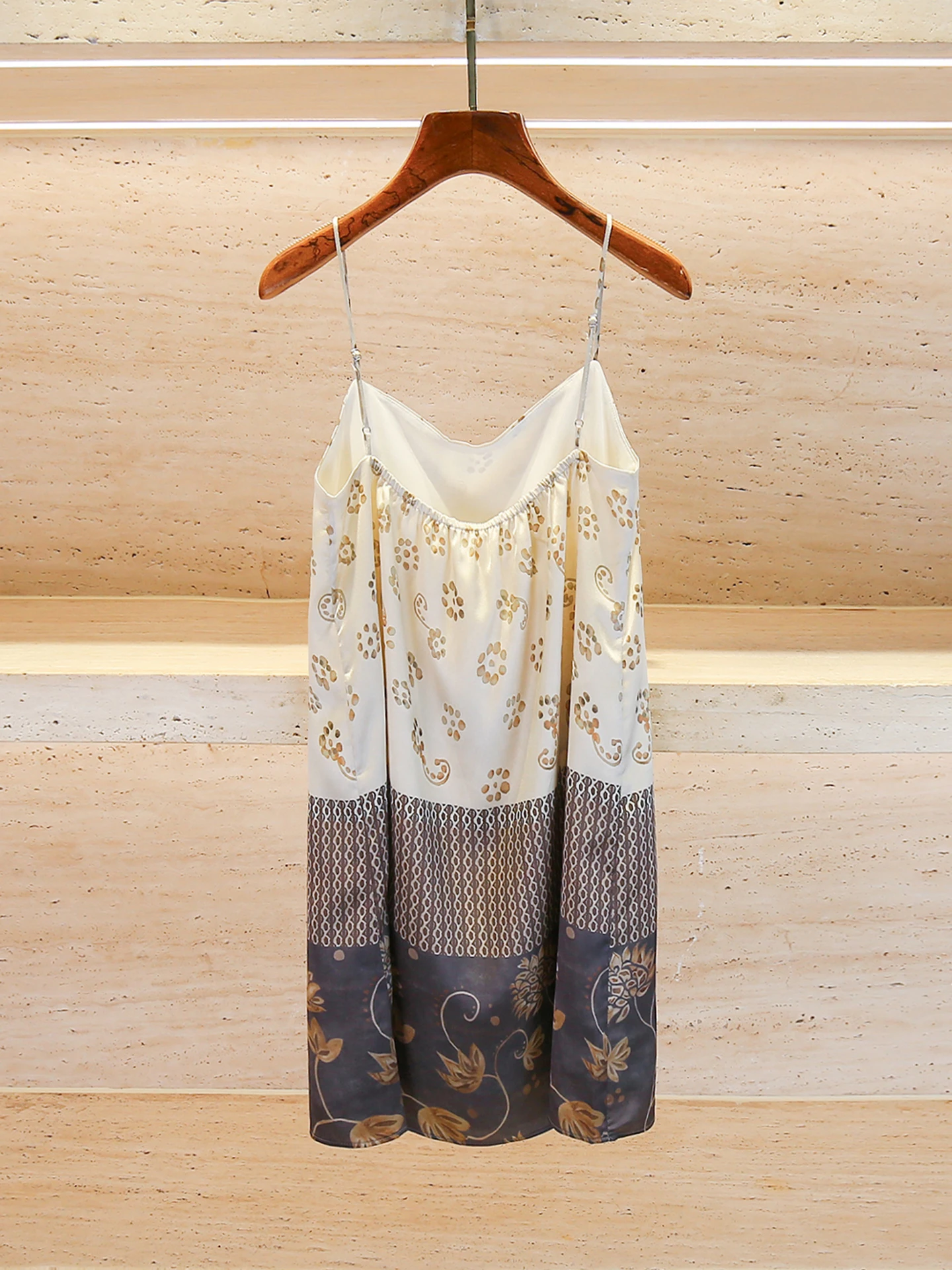 Casual Ethnic Print Halter Dress Women's Summer New Style Commute Style Regular Fit Linen Material Floral Pattern Midi Dress