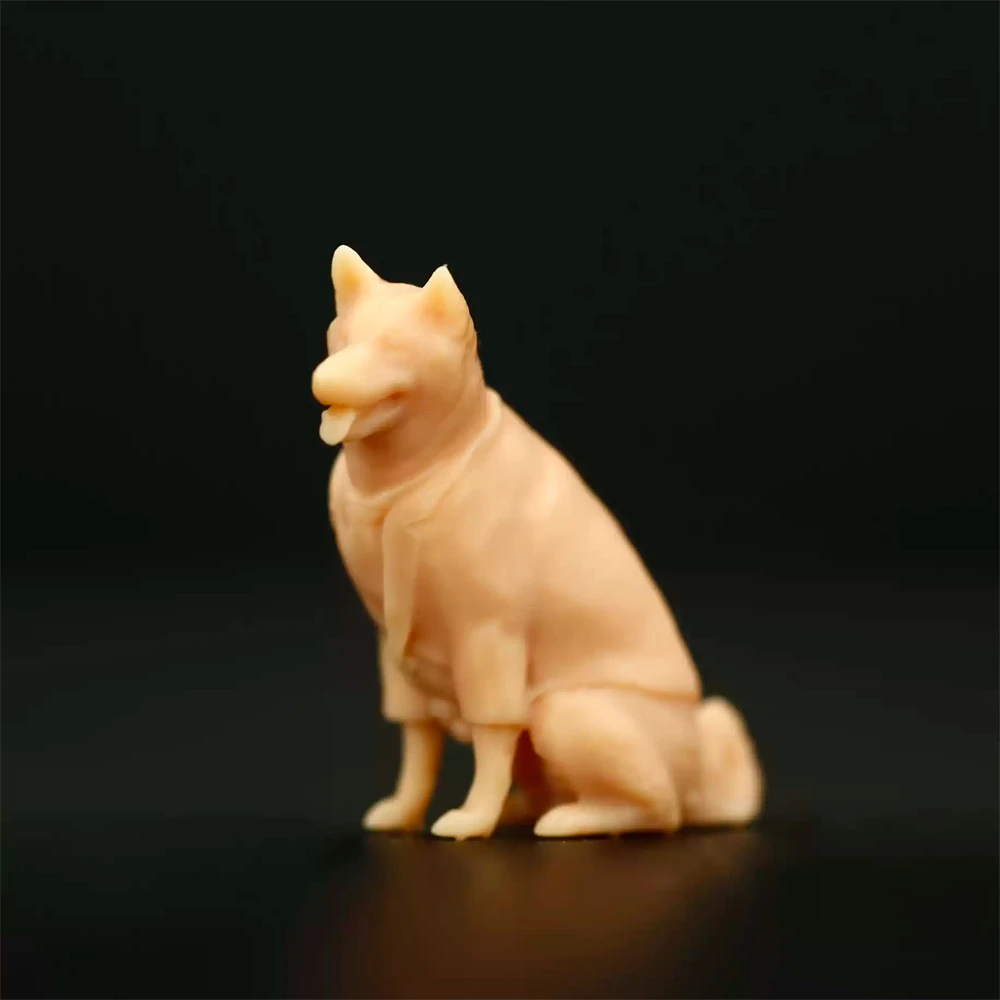 1/64 Golden Retriever Shiba Inu Precyzyjnie rzeźbiony biały model z żywicy dla dorosłych Ręcznie malowane rekwizyty Artisan Craft Display