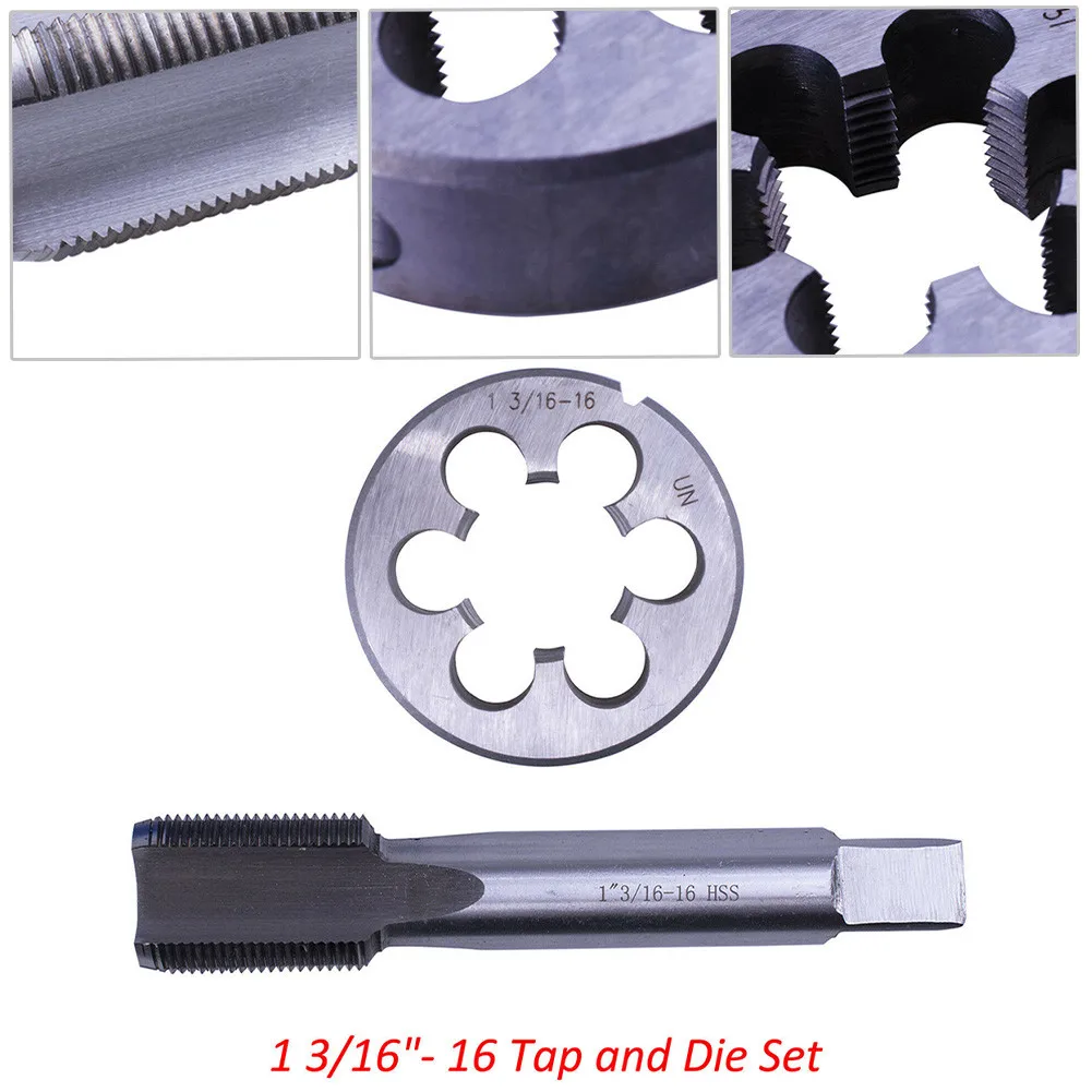 Brand New Indoor Outdoor Thread Tap Die Right Tapping 1 3/16 - 16 HSS Replacement Right Hand TPI UN Tap And Die