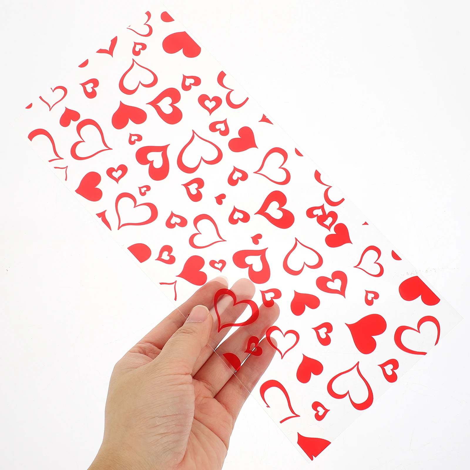

100 Pcs Love Shaped Candy Bags Transparent Plastic Small Size Perfect for Valentine Party Gift Packing Cookies Sweets