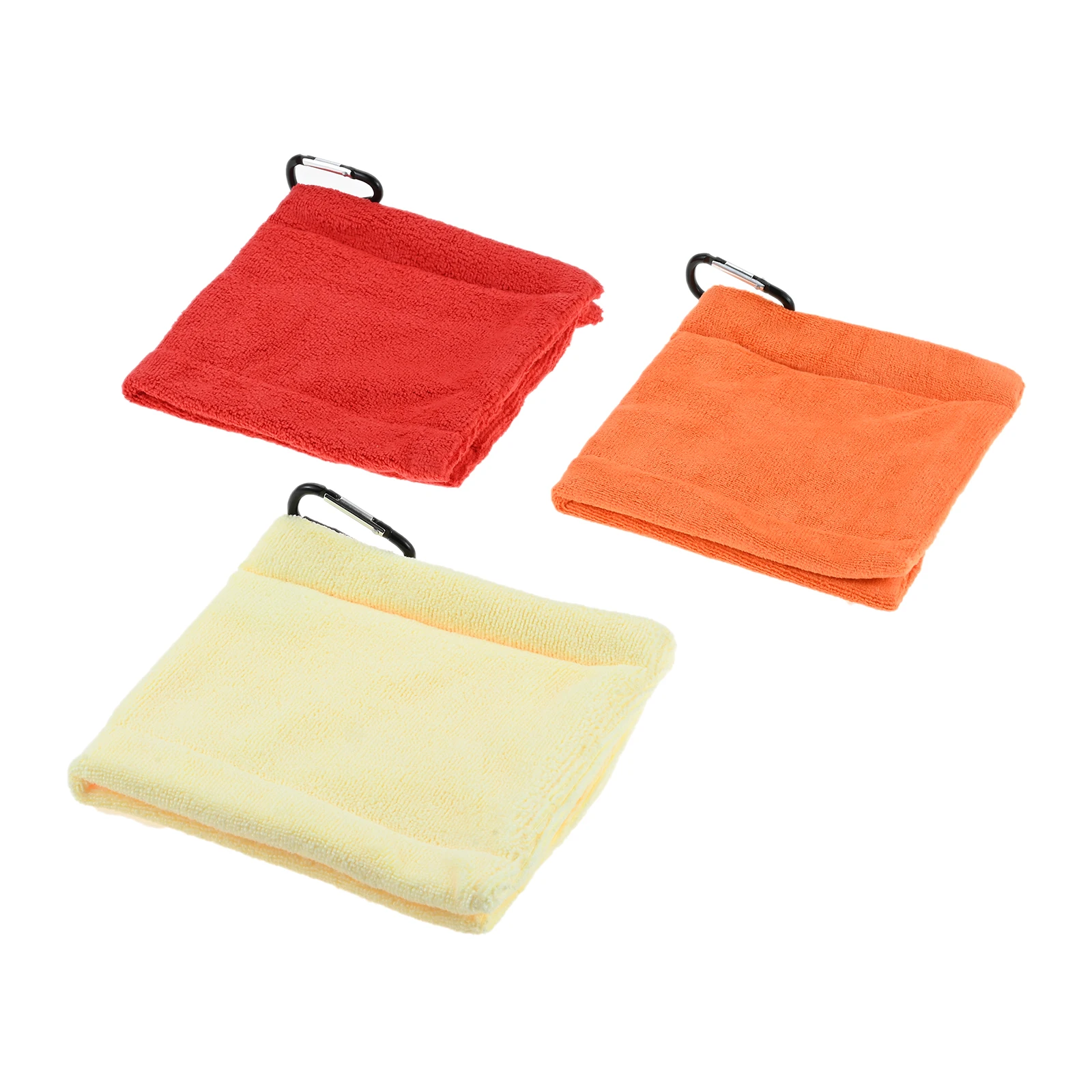 

3pcs 14x13.5cm Soft Golf Ball Towel Microfiber 400GSM Strong Water Absorption Remove Dirt Grass Stains Golf Training Towel