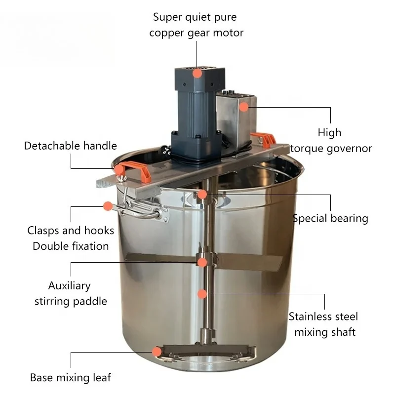 Small Automatic Stirrer Food Cooking Mixer Multi-Function Kitchen Stir-Frying and Boiling-Mixing Pot Chili Sauce Mixer