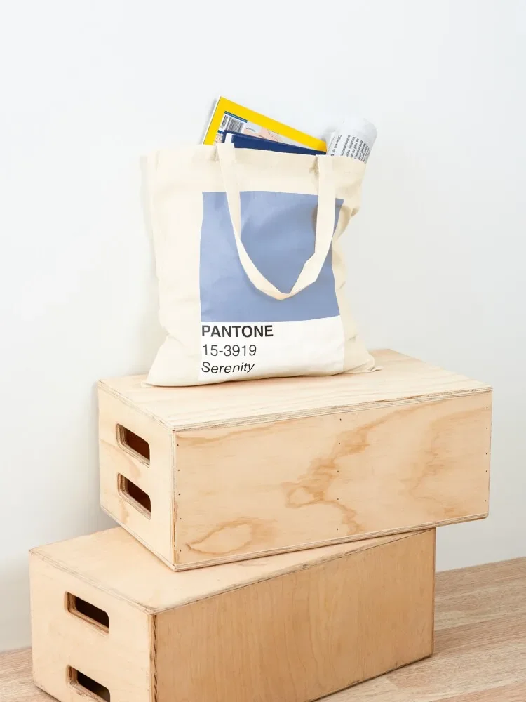 Pantone Serenity Swatch Tote Bag Reusable bags tote bag women university shopper bag 4